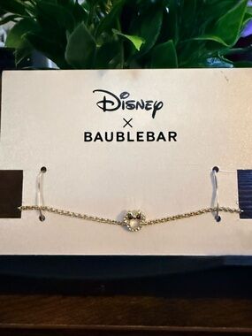 Disney x BaubleBar Gold Minnie Mouse Outline Bracelet